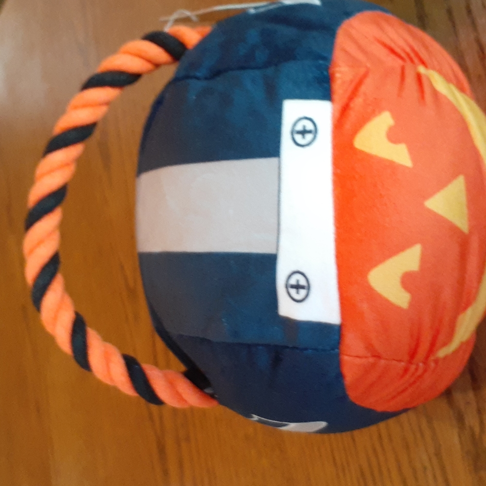 Seahawks pumpkin dog toy